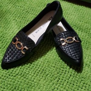 Anne Klein Akolman Basketweave Pointed Toe Flats